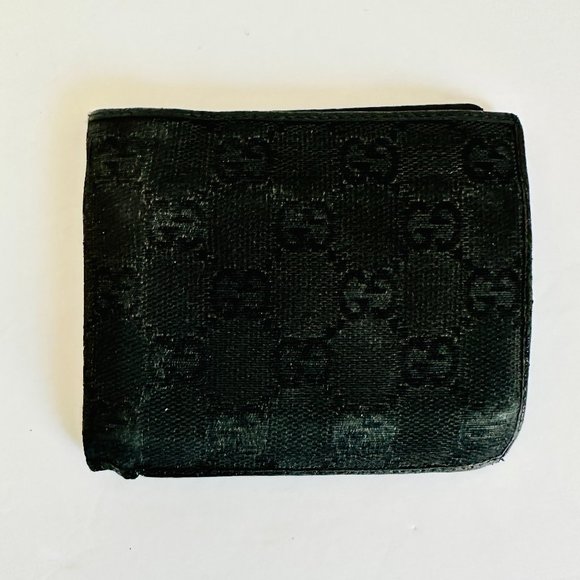 AUTHENTIC GUCCI SIGNATURE LOGO BIFOLD WALLET MADE IN ITALY 04862.1408 - Picture 1 of 8